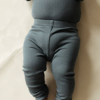 Organic Cotton Modal Everyday Legging - Smoke Childrens Legging from Jamie Kay Australia