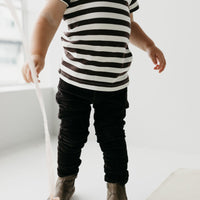 Leather Boot with Elastic Side - Olive Childrens Footwear from Jamie Kay Australia