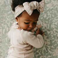 Organic Cotton Headband - Chloe Floral Tofu Childrens Headband from Jamie Kay Australia