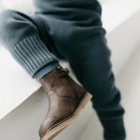 Leather Boot with Elastic Side - Espresso Childrens Footwear from Jamie Kay Australia