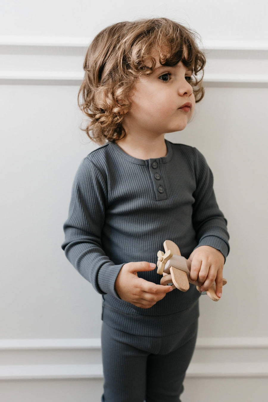 Organic Cotton Modal Everyday Legging - Smoke Childrens Legging from Jamie Kay Australia