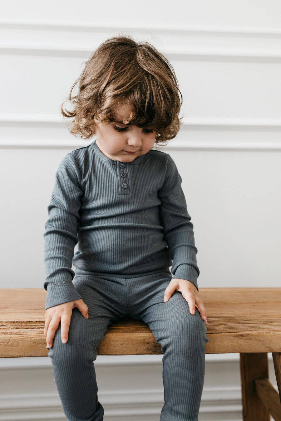 Organic Cotton Modal Everyday Legging - Smoke Childrens Legging from Jamie Kay Australia