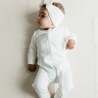 Pima Cotton Frankie Zip Onepiece - Milk Childrens Onepiece from Jamie Kay Australia