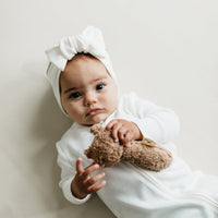 Pima Cotton Frankie Zip Onepiece - Milk Childrens Onepiece from Jamie Kay Australia