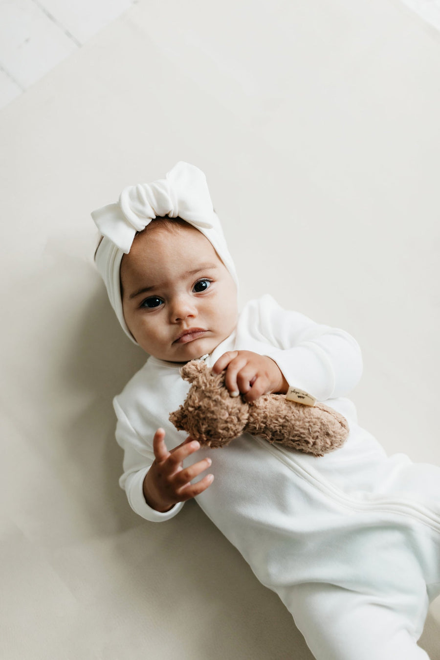 Pima Cotton Frankie Zip Onepiece - Milk Childrens Onepiece from Jamie Kay Australia