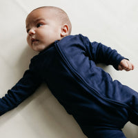 Pima Cotton Frankie Zip Onepiece - Blueberry Childrens Onepiece from Jamie Kay Australia