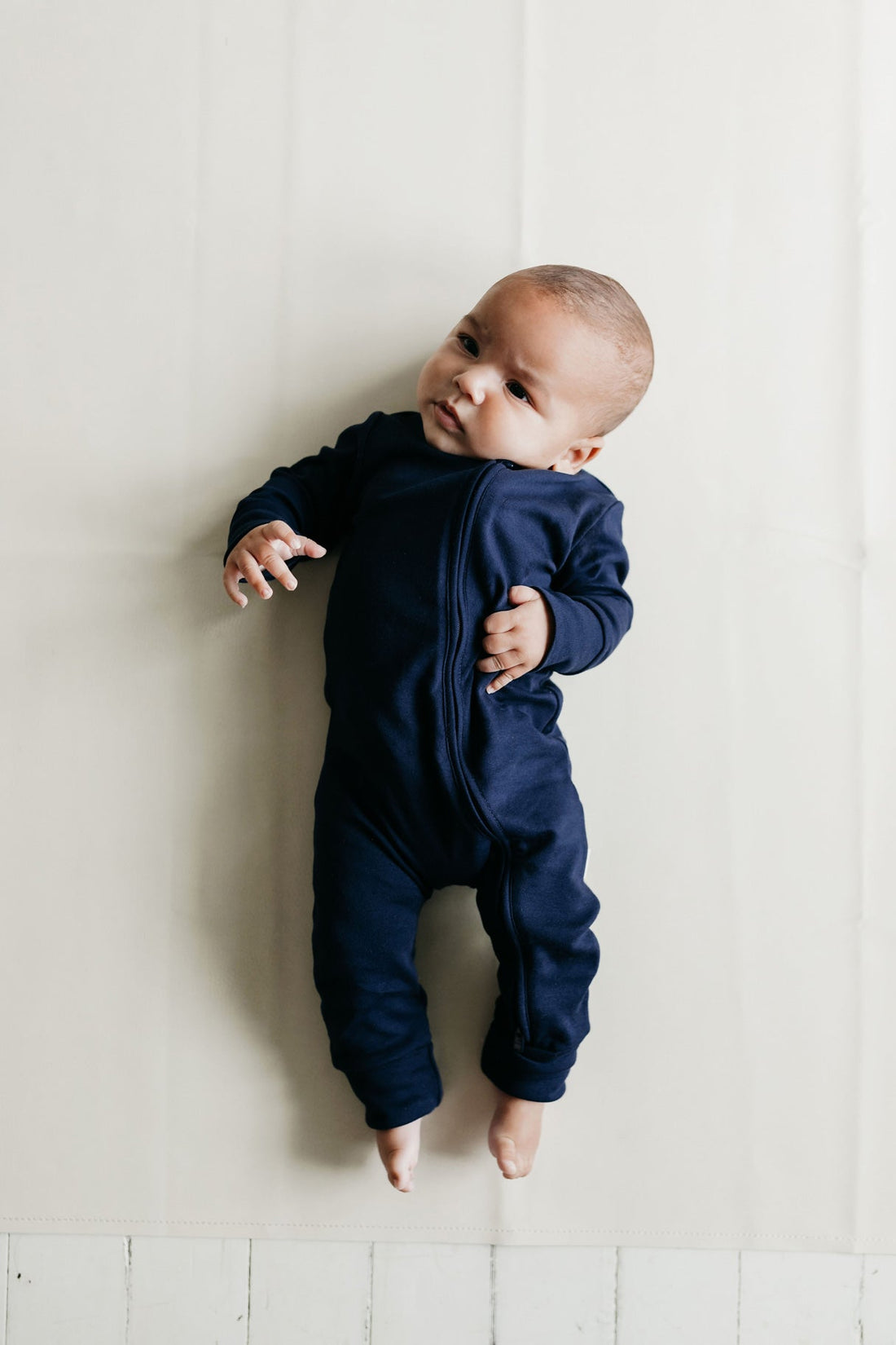 Pima Cotton Frankie Zip Onepiece - Blueberry Childrens Onepiece from Jamie Kay Australia