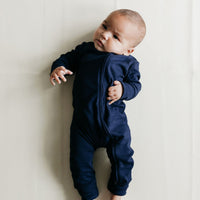 Pima Cotton Frankie Zip Onepiece - Blueberry Childrens Onepiece from Jamie Kay Australia