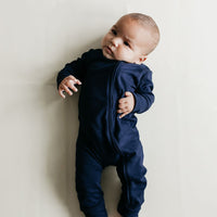 Pima Cotton Frankie Zip Onepiece - Blueberry Childrens Onepiece from Jamie Kay Australia