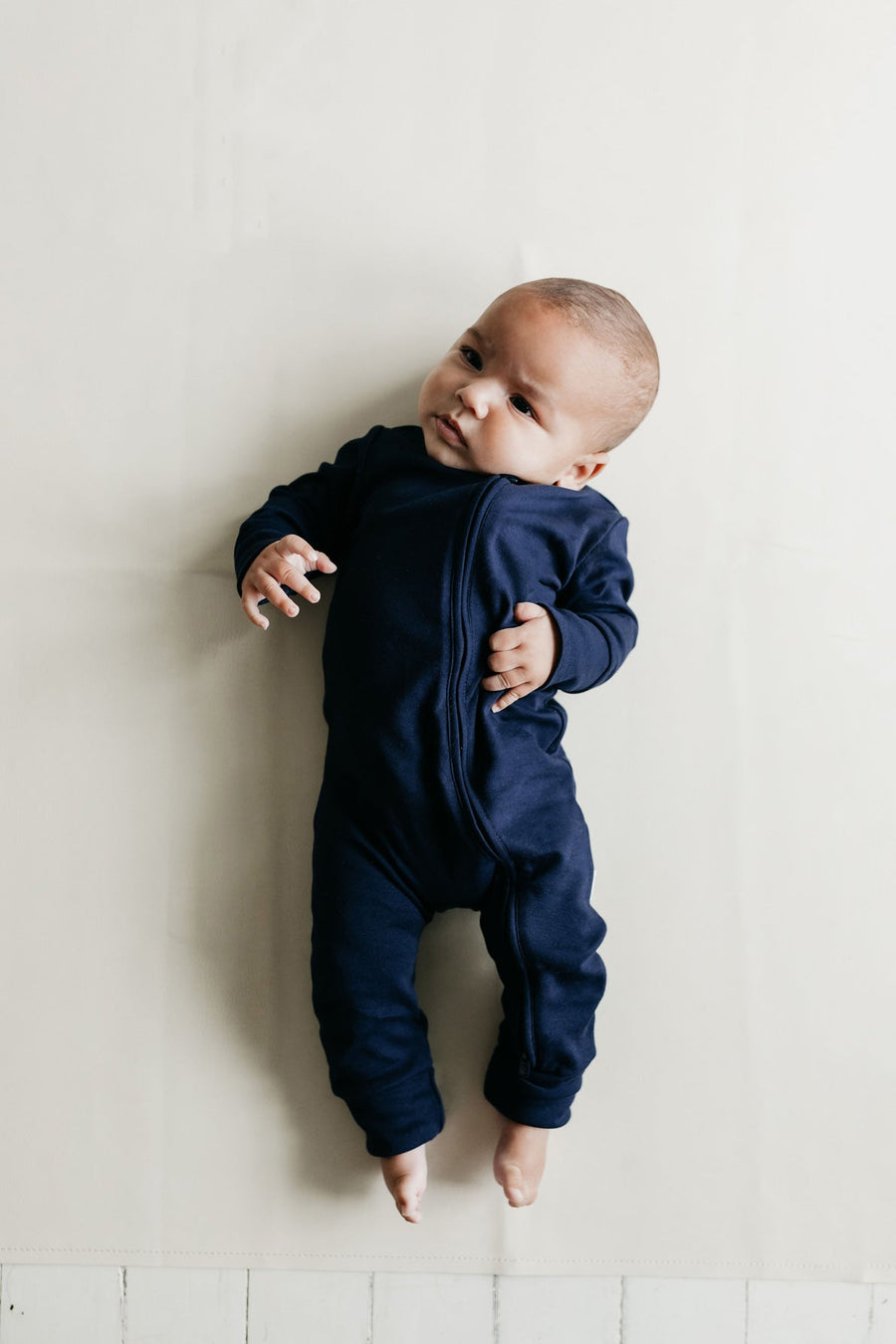 Pima Cotton Frankie Zip Onepiece - Blueberry Childrens Onepiece from Jamie Kay Australia