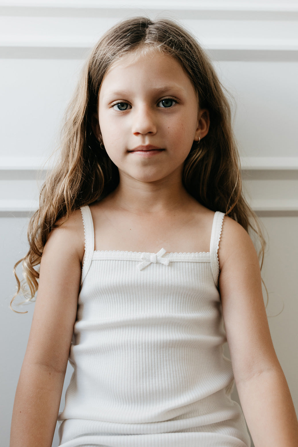 Organic Cotton Modal Singlet - Milk Childrens Singlet from Jamie Kay Australia