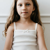 Organic Cotton Modal Singlet - Milk Childrens Singlet from Jamie Kay Australia