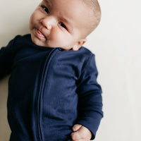 Pima Cotton Frankie Zip Onepiece - Blueberry Childrens Onepiece from Jamie Kay Australia