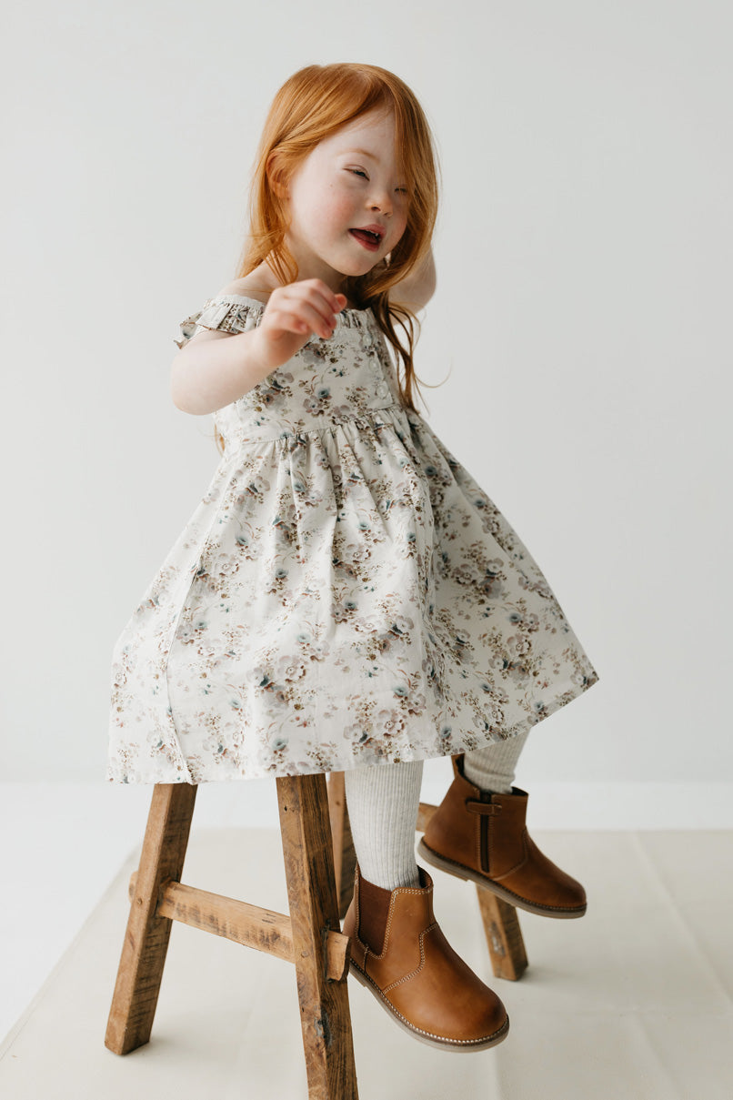 Leather Boot with Elastic Side - Tan Childrens Footwear from Jamie Kay Australia