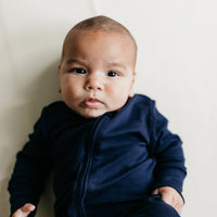 Pima Cotton Frankie Zip Onepiece - Blueberry Childrens Onepiece from Jamie Kay Australia