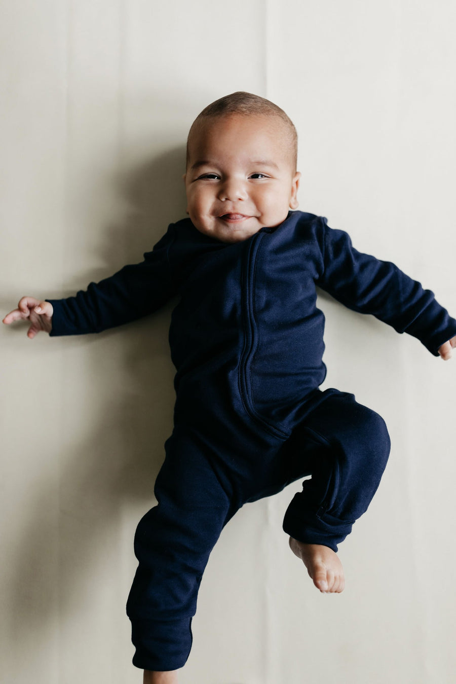 Pima Cotton Frankie Zip Onepiece - Blueberry Childrens Onepiece from Jamie Kay Australia