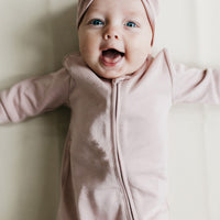 Pima Cotton Frankie Zip Onepiece - Powder Pink Childrens Onepiece from Jamie Kay Australia