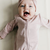 Pima Cotton Frankie Zip Onepiece - Powder Pink Childrens Onepiece from Jamie Kay Australia