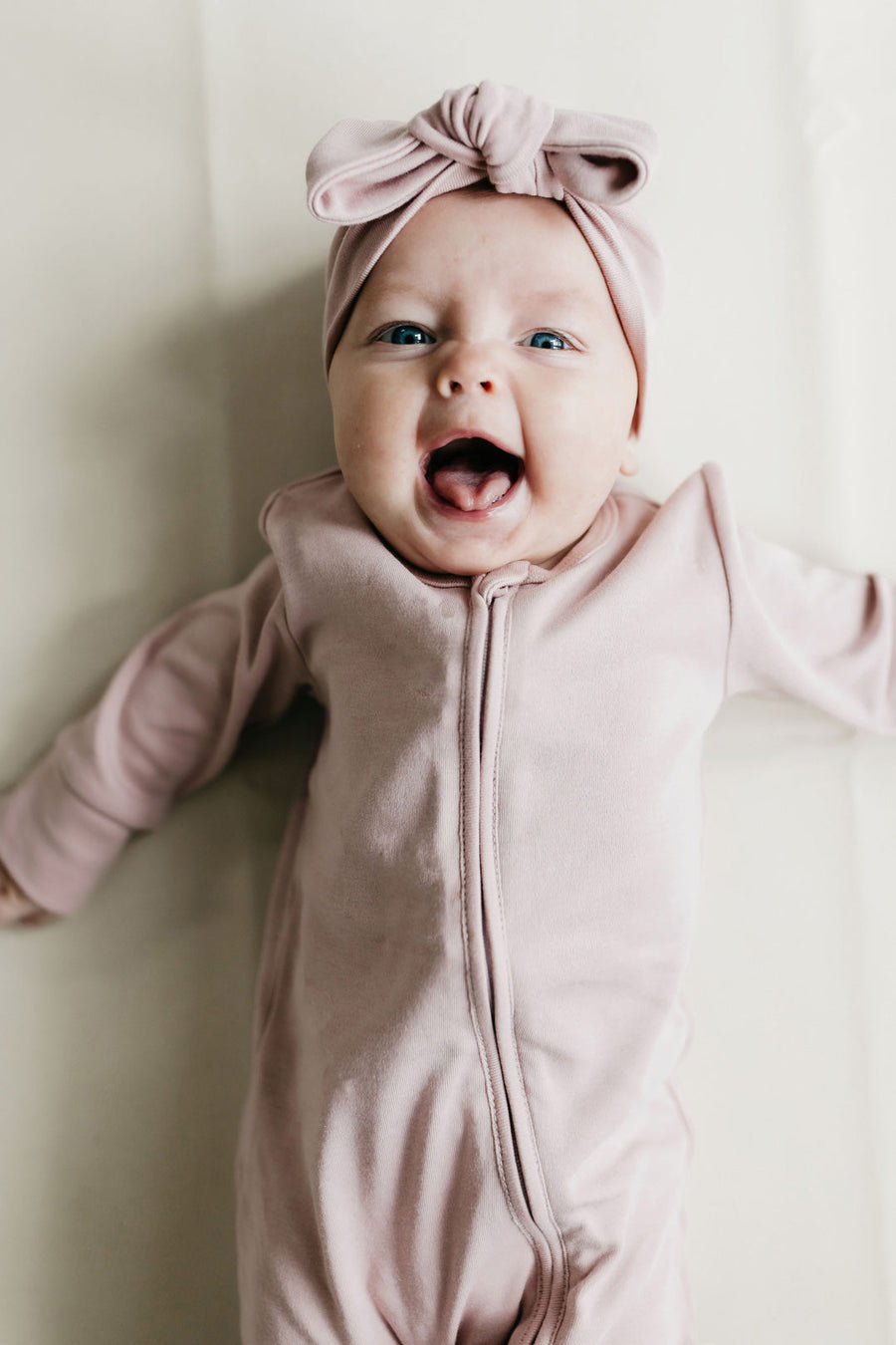 Pima Cotton Frankie Zip Onepiece - Powder Pink Childrens Onepiece from Jamie Kay Australia