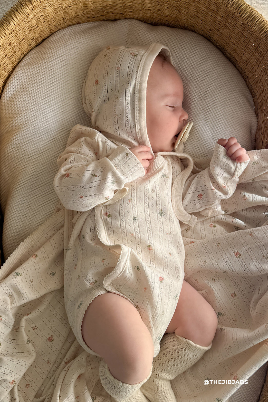 Organic Cotton Pointelle Marina Bodysuit - Sweet Magnolia Simple Childrens Bodysuit from Jamie Kay Australia