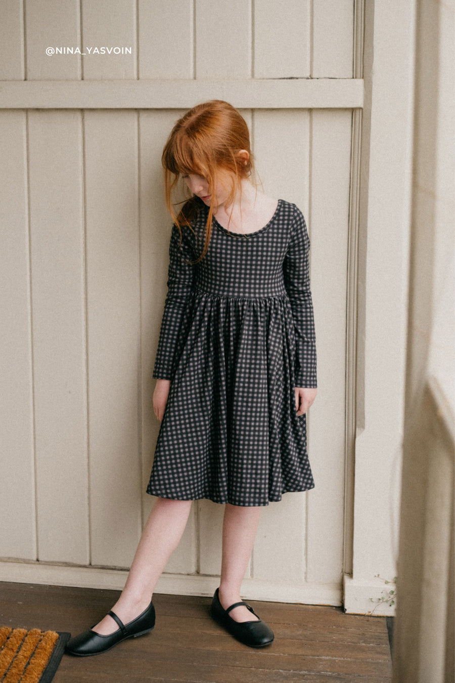 Organic Cotton Tallulah Dress - Gingham Night Childrens Dress from Jamie Kay Australia