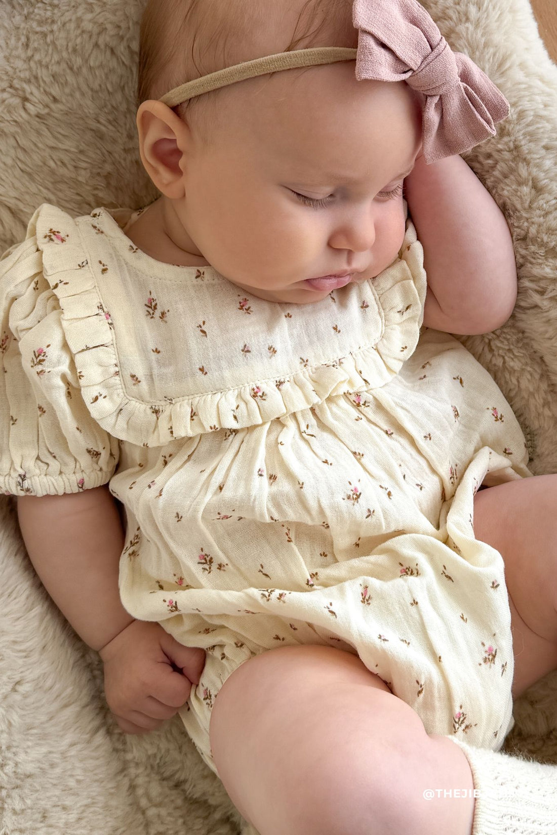 Organic Cotton Muslin Odette Playsuit - Dina Antique Childrens Jumpsuit from Jamie Kay Australia