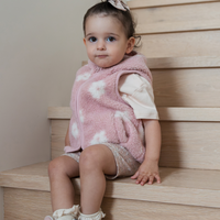 Kai Sherpa Vest - Frankie Mauve Childrens Vest from Jamie Kay Australia