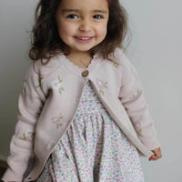 Juliette Cardigan - Meredith Morganite Childrens Cardigan from Jamie Kay Australia