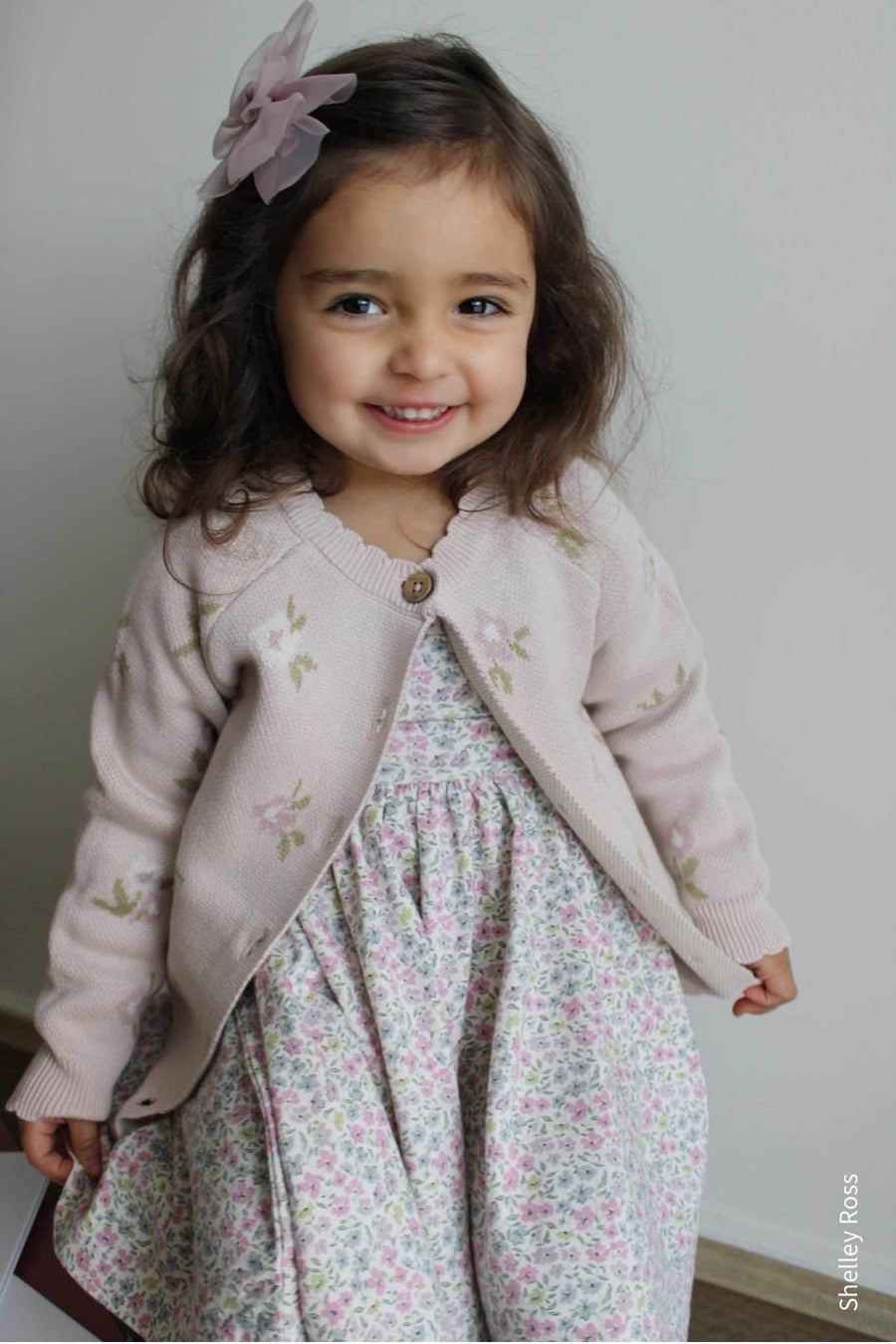 Juliette Cardigan - Meredith Morganite Childrens Cardigan from Jamie Kay Australia