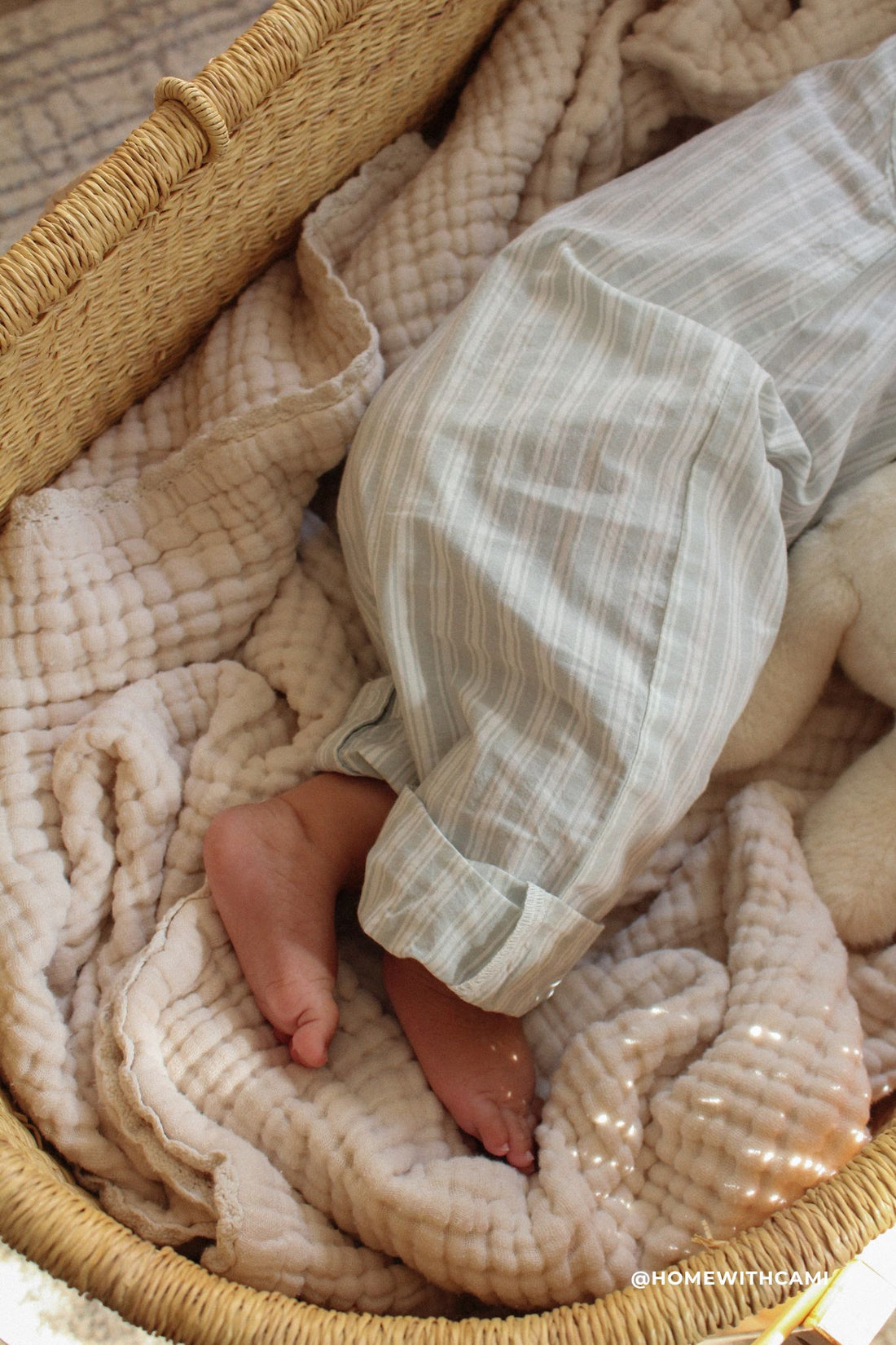 Organic Cotton Milo Jumpsuit - Variegated Stripe Shoreline Childrens Jumpsuit from Jamie Kay Australia