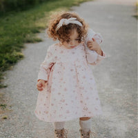 Organic Cotton Charlotte Dress - Petite Fleur Soft Peony Childrens Dress from Jamie Kay Australia