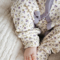 Organic Cotton Maple Onepiece - Blueberry Field Raindrops Childrens Onepiece from Jamie Kay Australia