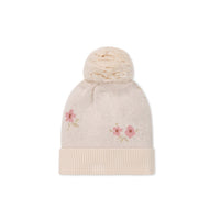 Addison Beanie - Simple Flowers Childrens Hat from Jamie Kay Australia