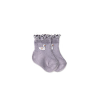 Alison Sock - Violet Tint Flutter Childrens Sock from Jamie Kay Australia