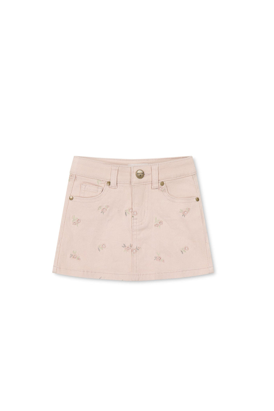 Alison Twill Skirt - Goldie Embroidery Childrens Skirt from Jamie Kay Australia