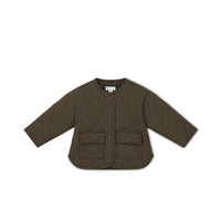 Arie Puffer Jacket - Dark Coffee Childrens Jacket from Jamie Kay Australia