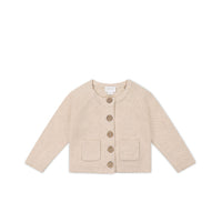 Aude Cardigan - Light Oatmeal Marle Childrens Cardigan from Jamie Kay Australia