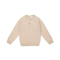 Audrey Knitted Jumper - Oatmeal Marle Childrens Jumper from Jamie Kay Australia