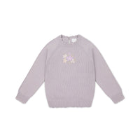 Audrey Knitted Jumper - Starling Goldie Bouquet Childrens Jumper from Jamie Kay Australia