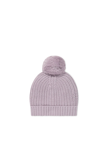 Aurelie Beanie - Muted Violet Childrens Hat from Jamie Kay Australia