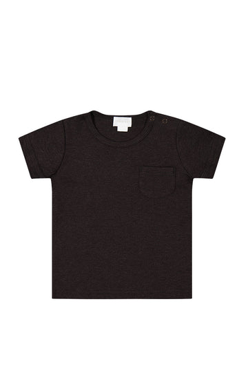 Pima Cotton Cameron Tee - Dark Chocolate Childrens Tee from Jamie Kay Australia