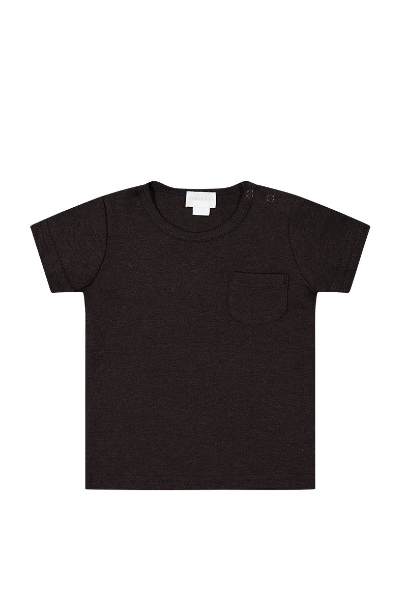 Pima Cotton Cameron Tee - Dark Chocolate Childrens Tee from Jamie Kay Australia