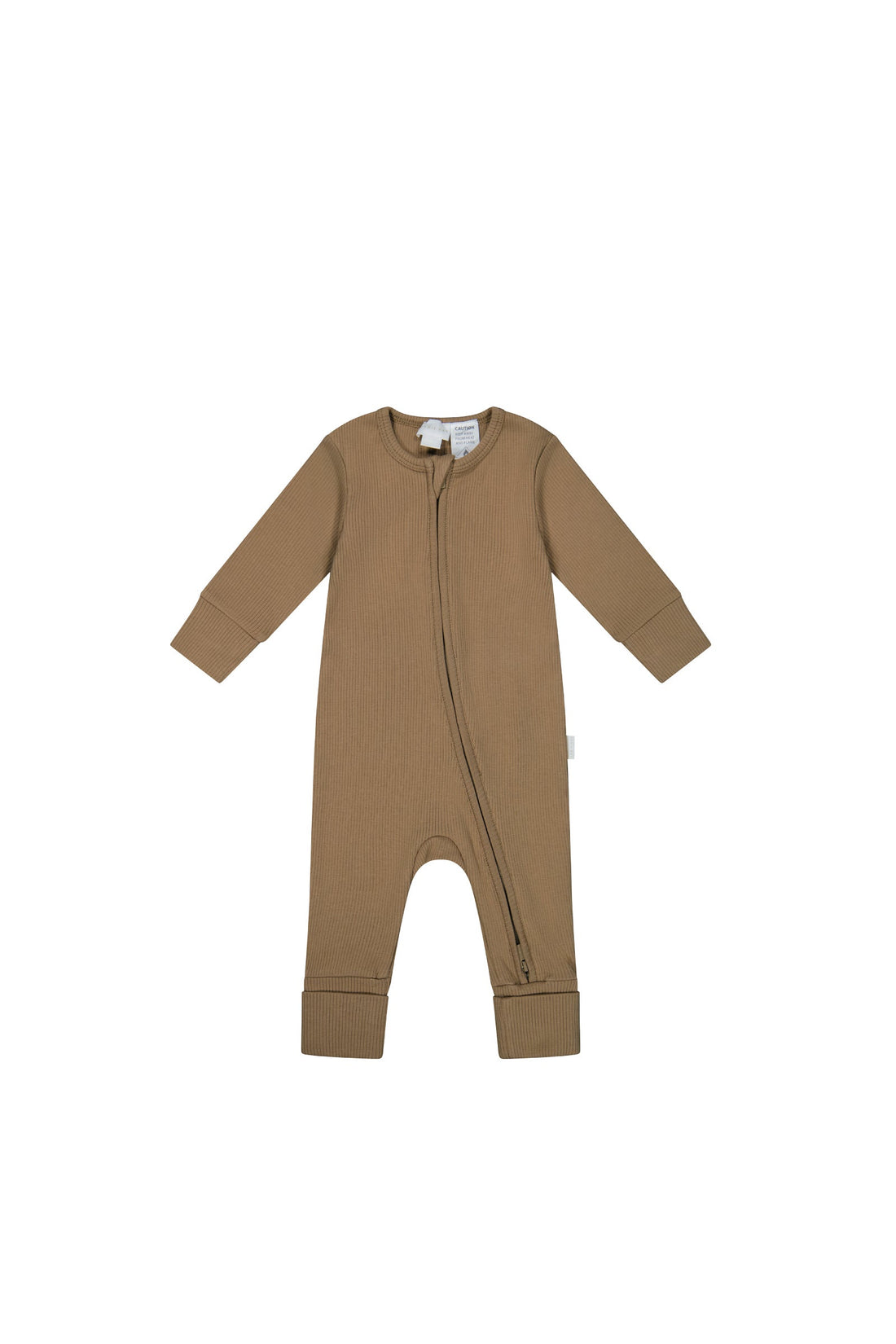 Organic Cotton Fine Rib Gracelyn Onepiece - Caramel Childrens Onepiece from Jamie Kay Australia