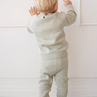 Frankie Knitted Legging - Honeydew Marle Childrens Legging from Jamie Kay Australia