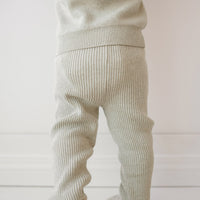 Frankie Knitted Legging - Honeydew Marle Childrens Legging from Jamie Kay Australia