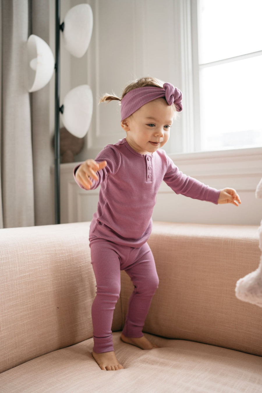 Organic Cotton Modal Everyday Legging - Berry Jam Childrens Legging from Jamie Kay Australia