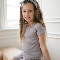 Organic Cotton Modal Henley Tee - Moon Childrens Top from Jamie Kay Australia