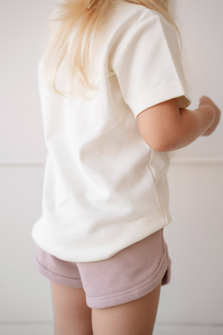 Pima Cotton Aude Oversized Tee - Parchment Childrens Top from Jamie Kay Australia