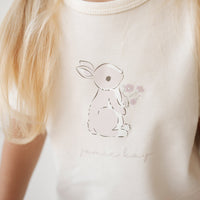 Pima Cotton Aude Oversized Tee - Parchment Childrens Top from Jamie Kay Australia