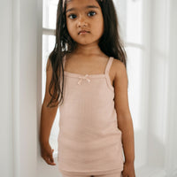 Organic Cotton Modal Singlet - Dusky Rose Childrens Singlet from Jamie Kay Australia